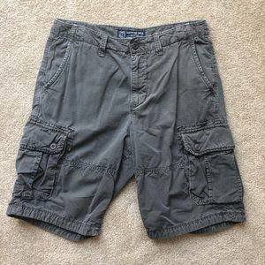 American Eagle Grey Cargo Shorts